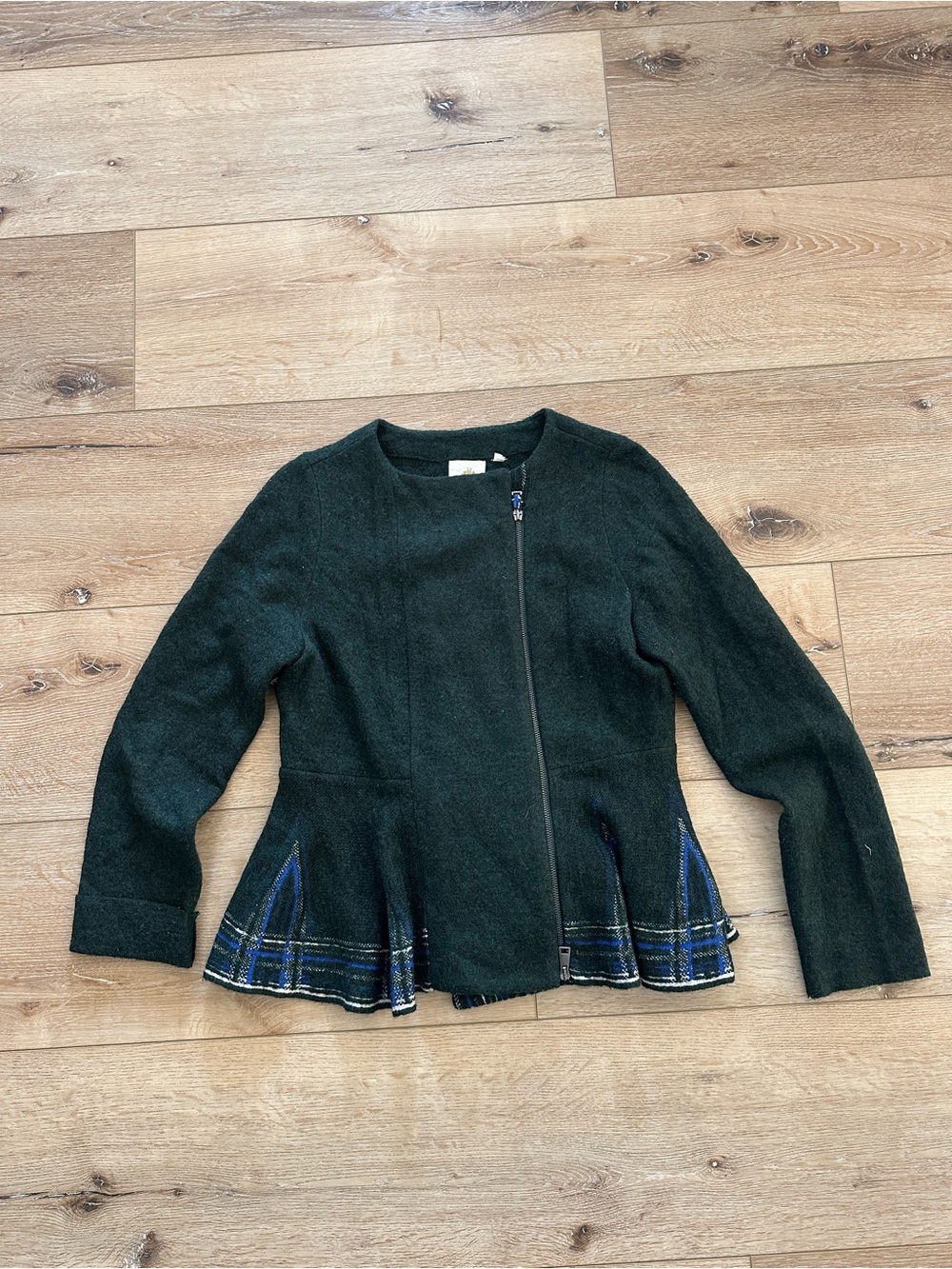HWR Anthropologie Wool Blend Peplum Jacket